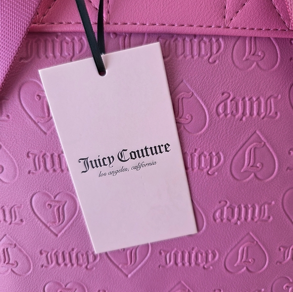 Juicy Couture Wordplay Pink Backpack Juicy Pink NWT Heart Coin Pouch Logo main image 5